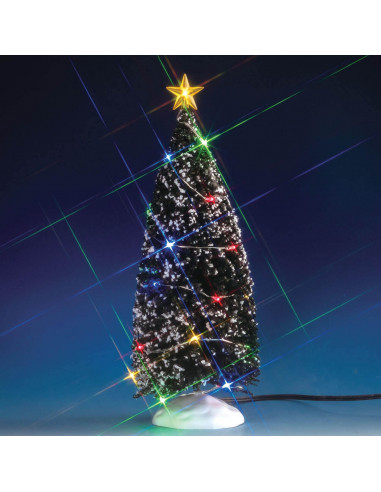 Lemax Evergreen Tree W/24 Multi Light - Albero sempreverde con 24 luci multiple per villaggio di Natale