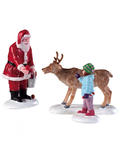 Lemax Reindeer Goodies Set Of 3 - Set di dolcetti per renne, 3 pezzi per villaggio di Natale