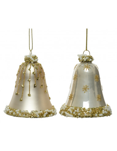 Elegante pendaglio con 2 campane perla