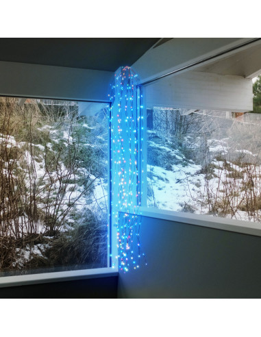 Cascata 320 MicroLED RGB 16x20 H100cm Luci di Natale