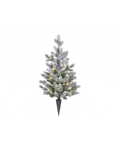 Albero di Natale Innevato Portatile con Luci Micro LED H 60 x Ø 36 cm