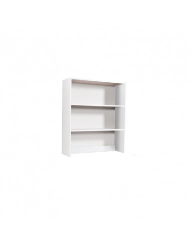 Libreria da appoggio per scrivania 2 ripiani Bianco Frassinato H.105x90x29cm
