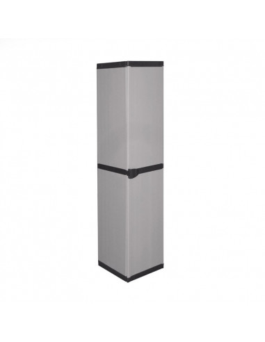 Slim space-saving resin cabinet 4 shelves cm 34 x 39.5 x 168 h