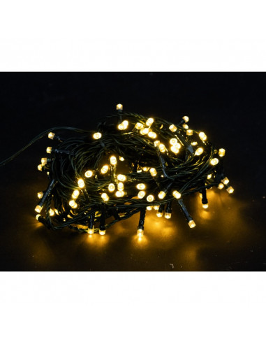 Luci 1000 LED bianco caldo  Lunghezza MT.20+2 CAVO Natale illuminato