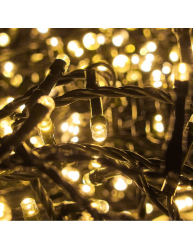Catena luci natalizie per decorazioni esterne, 500 LED oro