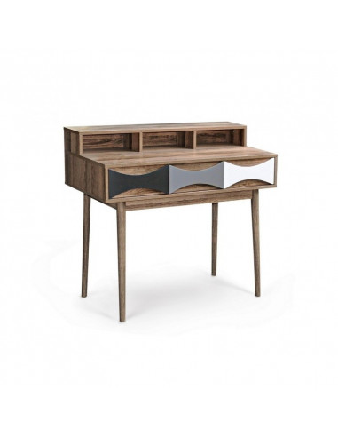Consolle scrivania retro legno tre cassetti DIONISO 100x48x h89,5 cm