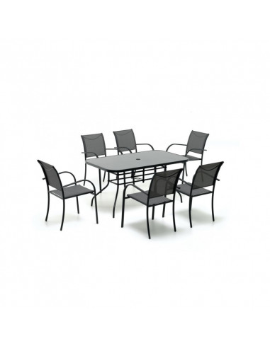 Tavolo e sedie playa dining antracite