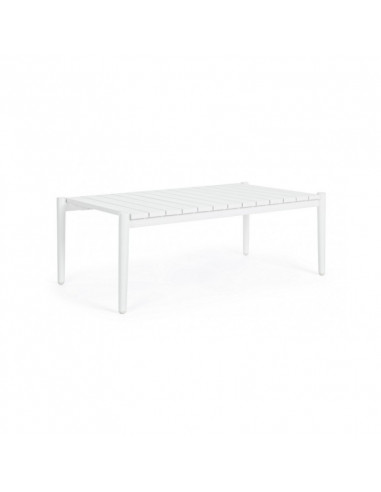 Tavolino basso bianco da giardino 110x60x40 H cm. Calipso Bizzotto