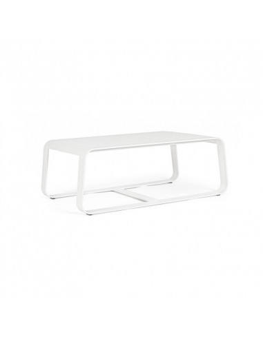Tavolino per esterno in alluminio Bianco MERRIGAN 105x62x h38 cm