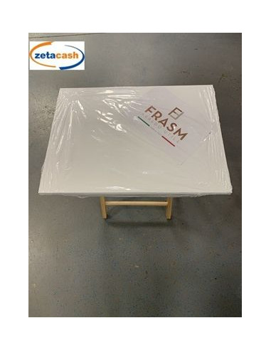 Tavolo Formica pieghevole bianco 60x90 cm