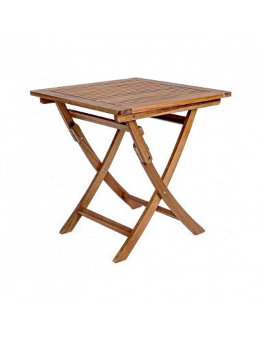 Tavolo Noemi per esterno in legno di acacia pieghevole 70x70x h73 cm 