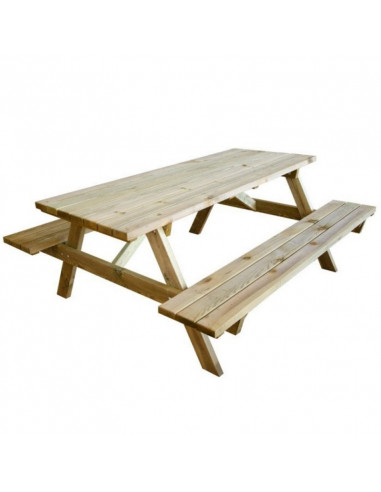 Tavolo con panche in legno pic nic tavolino giardinaggio campeggio pieghevole