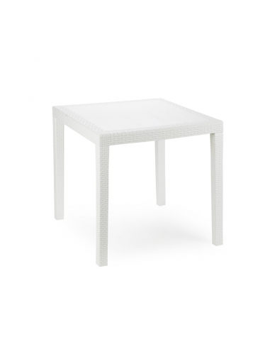 Tavolo in rattan King quadrato bianco 79 x 79 x 72 cm