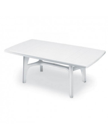 Tavolo in resina bianco 180x95 cm. PRESIDENT 1800