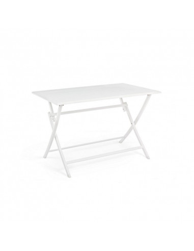Tavolo per esterno in alluminio Bianco ELIN 110x70x h71 cm