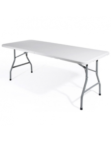 Tavolo pieghevole richiudibile bianco 180x74xh74 cm pic nic catering esterno