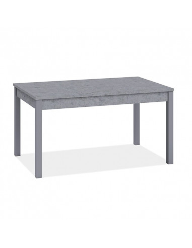Tavolo pranzo allungabile grigio cemento in legno nobilitato cm 80x120-160