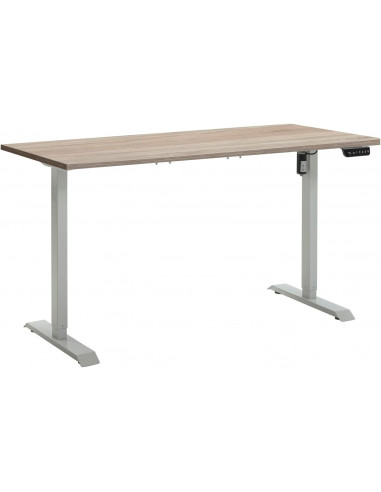 Scrivania Regolabile in Altezza Standing Desk Con 4 Altezze (150x69 cm) Colore Rovere Sonoma e Bianco