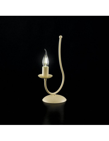 Lampe de table en fer forgé ivoire Botte Bonetti