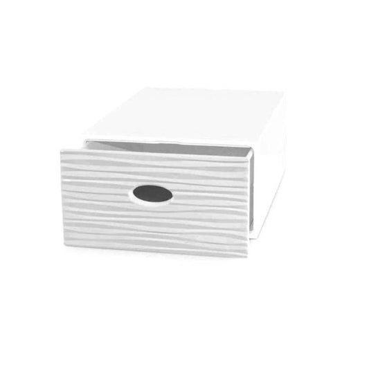 Cassetto contenitore multiuso 28x40x15 cm qbox wave bianco Domopak