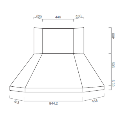 Cappa aspirante URBAN CORNER in acciaio inox brunito cm 105x105