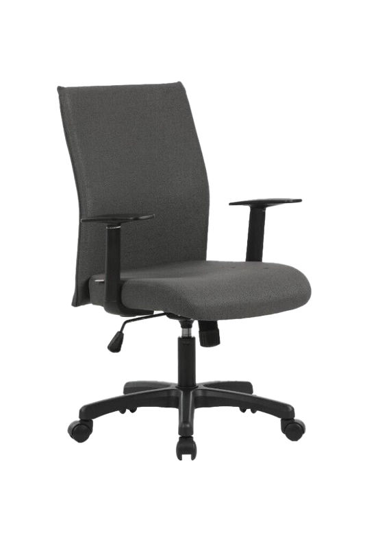 Poltrona Grigia Imbottita con Alzata a Gas e Meccanismo Basculante - Dimensioni: 61x60xh103 (111) cm