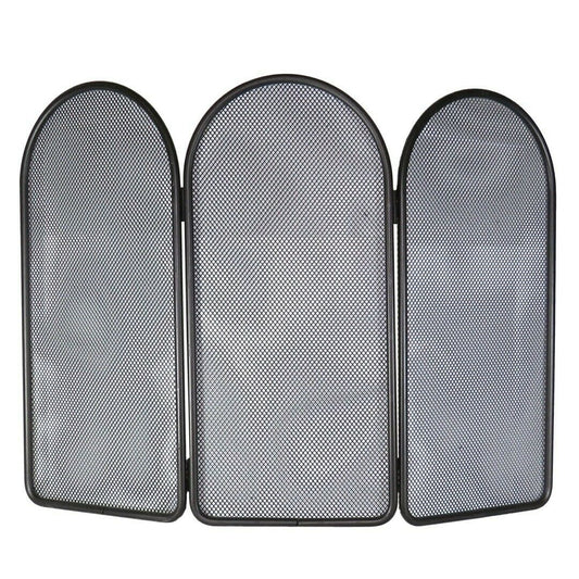 Parascintille curvo 70x50 h in ferro battuto