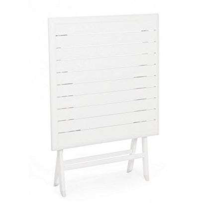 Tavolo da esterno pieghevole in alluminio Bianco ELIN 70x70x71H cm