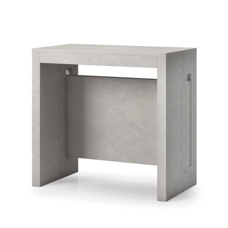 Tavolo Consolle Trasformabile cemento 80x44/186x76 cm