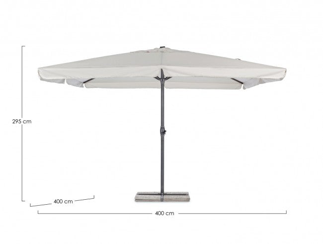 Ombrellone Alghero 4x4 m - Antracite e Grigio Chiaro