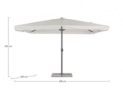 Ombrellone Alghero 4x4 m - Antracite e Grigio Chiaro