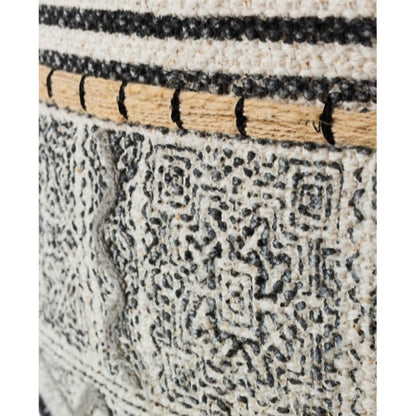 Pouf in cotone stile etnico TILAK Alaskan diametro 50x h35 cm