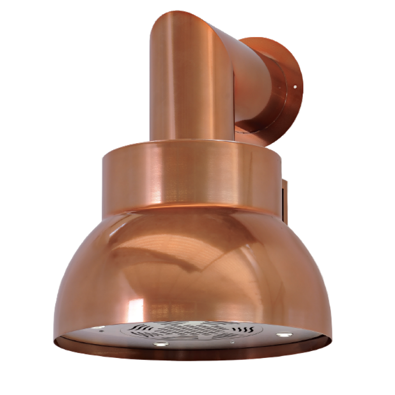 Cappa Aspirante BELL In Acciaio Inox Rame Specchiato cm Ø50