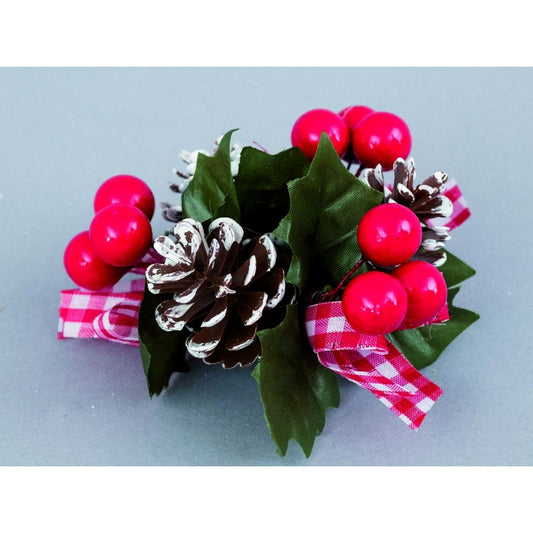 Portacandela piccolo segnaposto natale cm 10