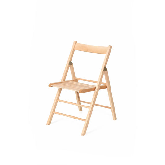 Sedia pieghevole effetto legno naturale cm 54x44,5x80,5 h
