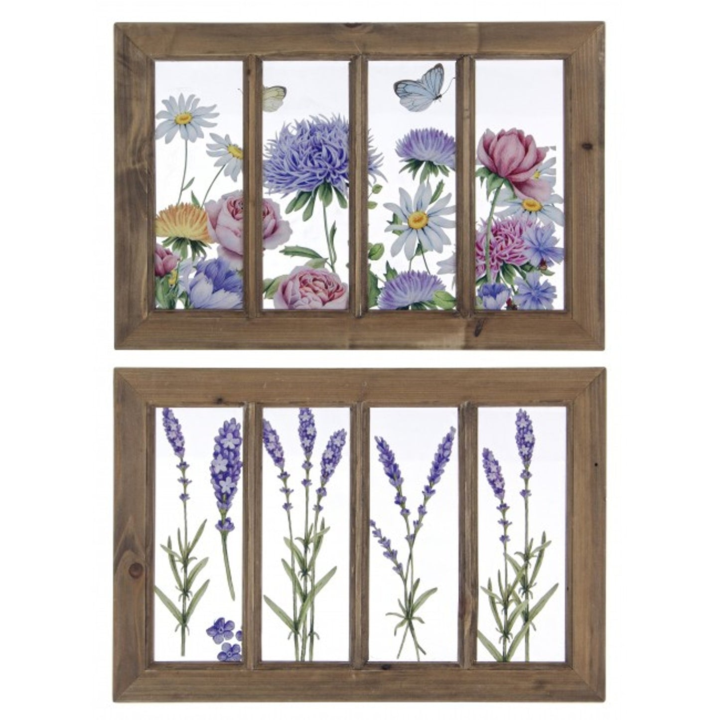 Quadro fiori 49x33 cm in legno e plastica
