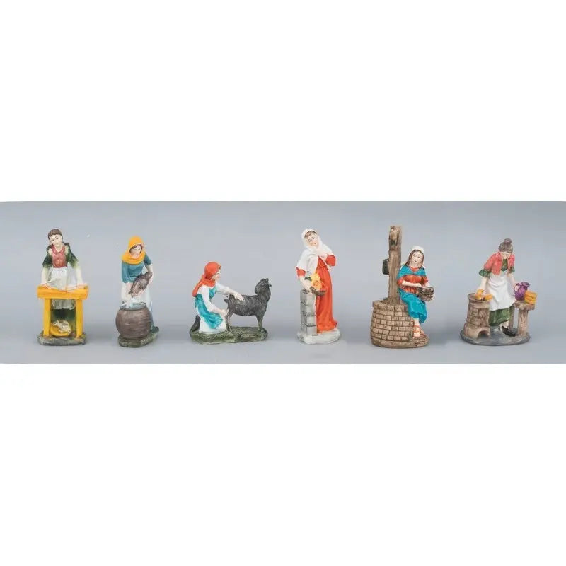 Statuetta pastorella in resina cm 15 h -1 pezzo assortito