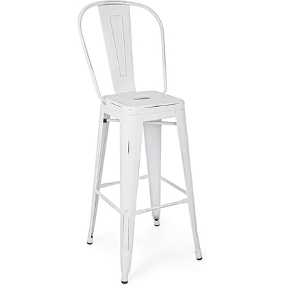 Sgabello bar bianco 42p x 43l x 117h cm