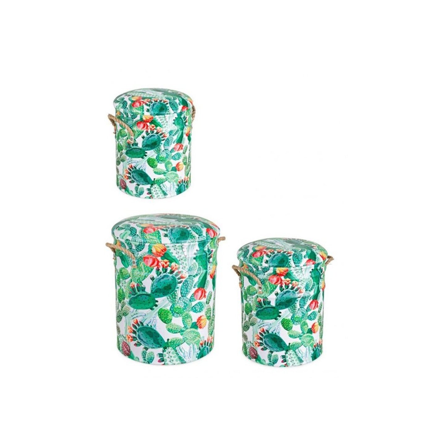 Sgabello contenitore Ø27 x 32h in ecopelle