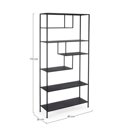Libreria in acciaio 80x26x170 cm