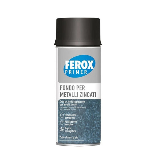 Ferox Fondo Aggrappante Spray Lamiere Zincate (Fondo Grigio)