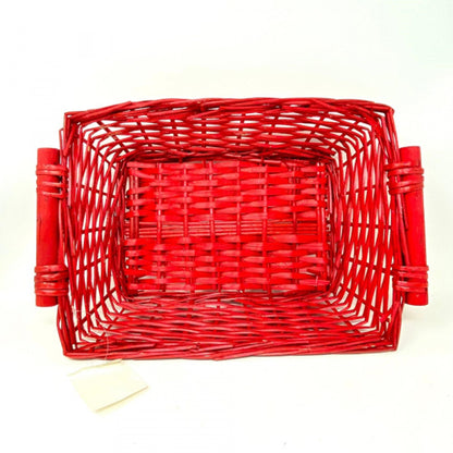 Cesta rettangolare rossa 40x25x10 h