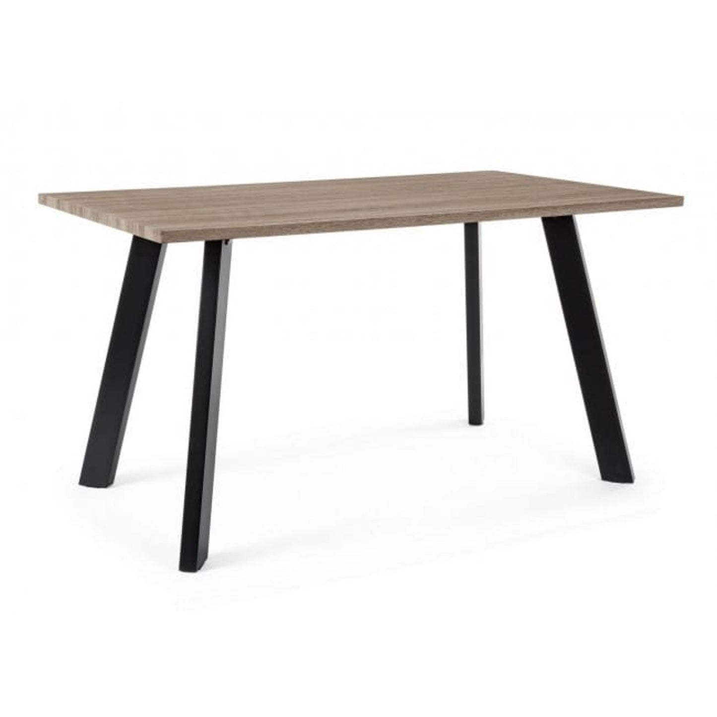 Tavolo scuro 140x80 cm in MDF e acciaio