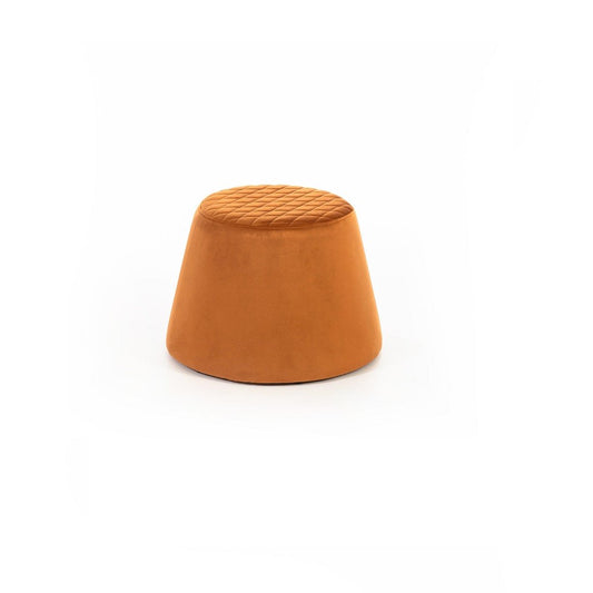 Pouf velluto metallo arancione cm 46,5 x 46,5 x h 33