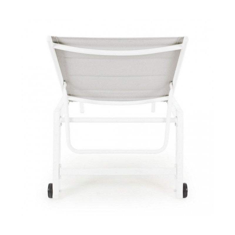 Lettino Alto In Alluminio Con Ruote Hilde Bianco