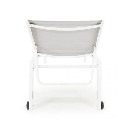 Lettino Alto In Alluminio Con Ruote Hilde Bianco