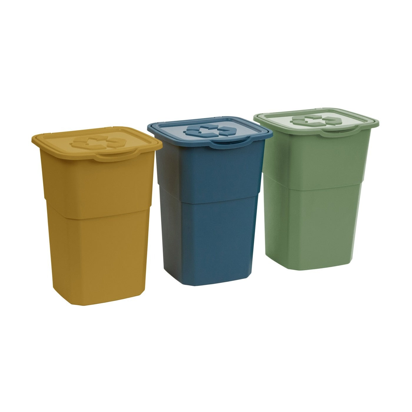 Set 3 Pattumiere Eco 3 Master per Raccolta Differenziata 32x25x38 cm