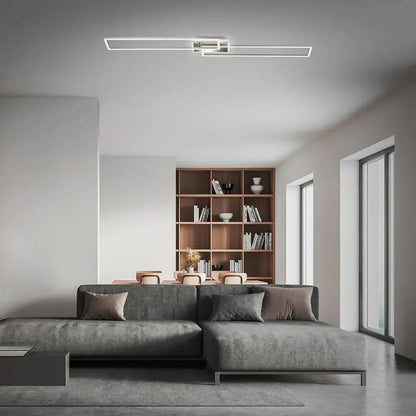 Lampada da soffitto a LED Dimmerabile Telecomando 40W argento metallo