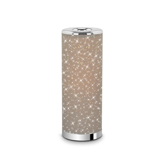 Lampada da tavolo a LED cielo stellato cm 35x12 5W colore cromo/tortora