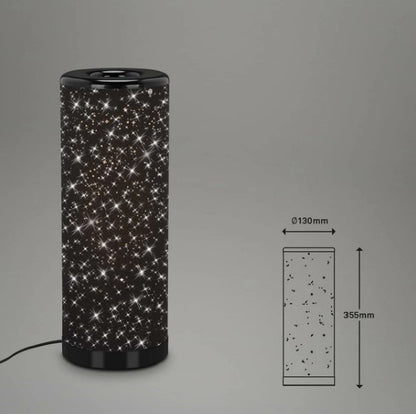 Lampada da tavolo a LED cielo stellato cm 35x12 5W colore nero/cromo